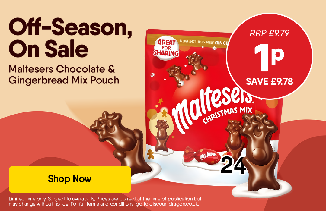 240g Pouch Single Maltesers Chocolate & Gingerbread Mix Pouch