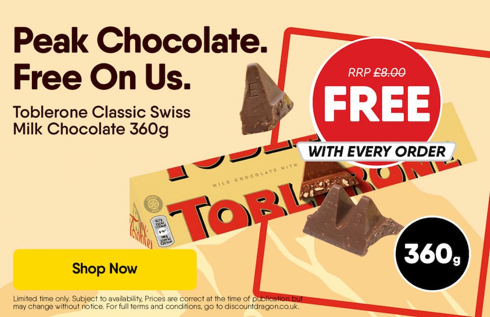 360g Toblerone  - Free