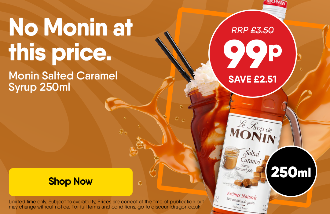 250ml Bottle Monin Salted Caramel Syrup