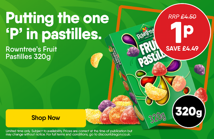 Rowntree Fruit Pastilles 320g