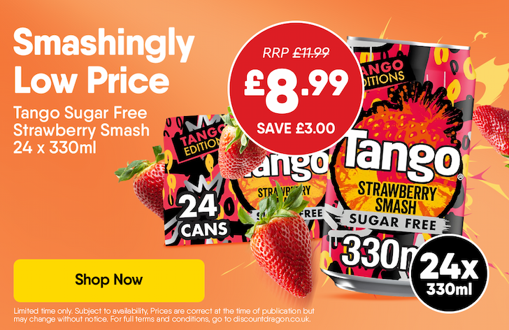 Tango Sugar Free Strawberry Smash 24x330ml