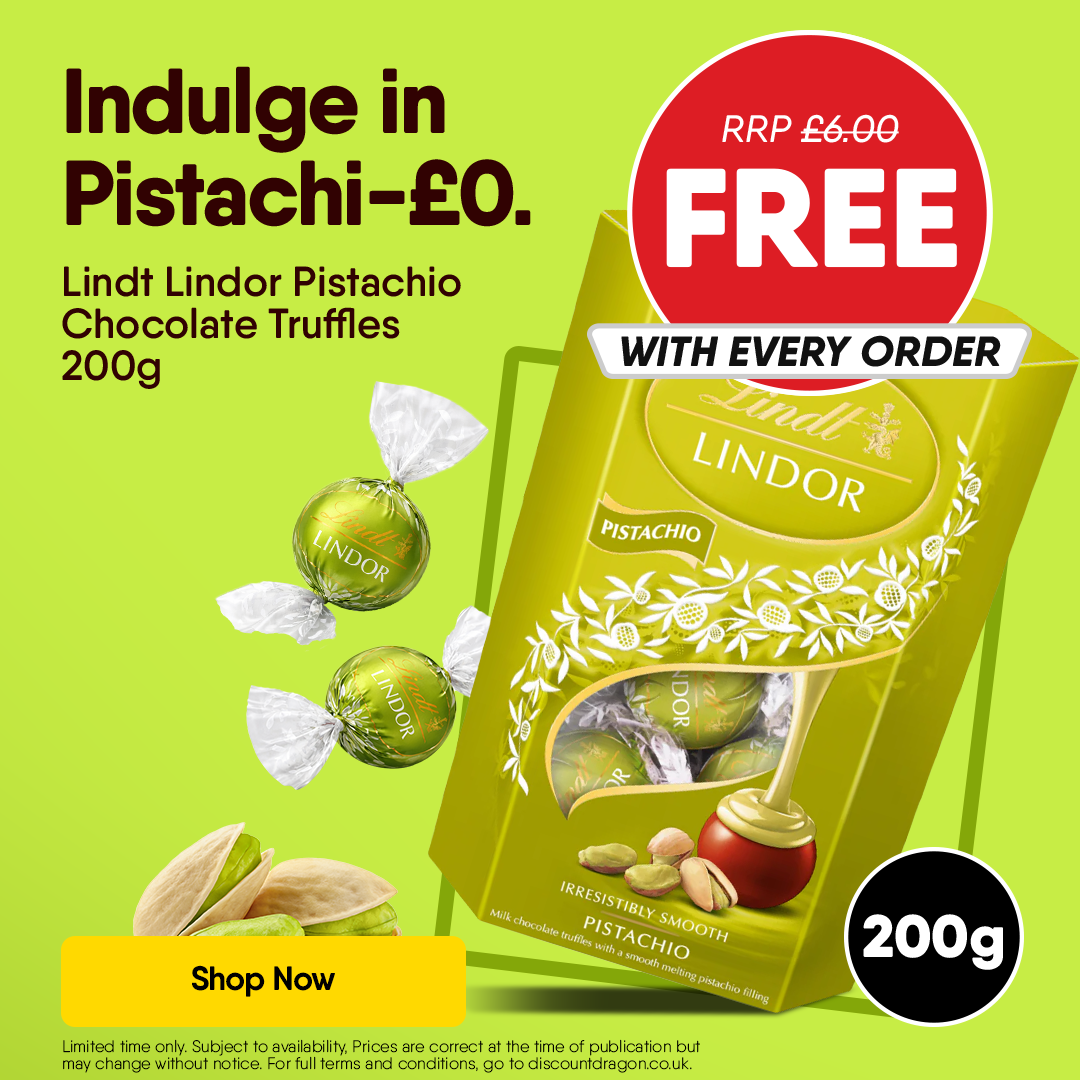 200g Box Lindt Lindor Pistachio Milk Chocolate Truffles Box