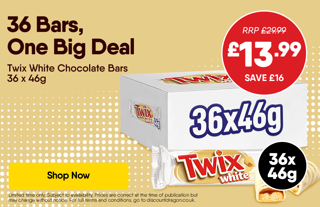 36 x Twix White Chocolate Bars - 13.99