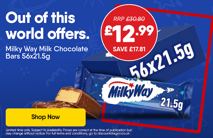 Milky Way Milk Chocolate Bars 56x21.5g