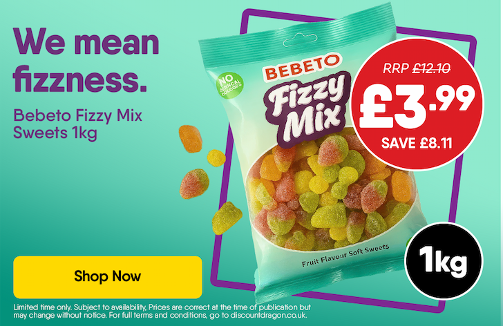 Bebeto Fizzy Mix Sweets 1kg