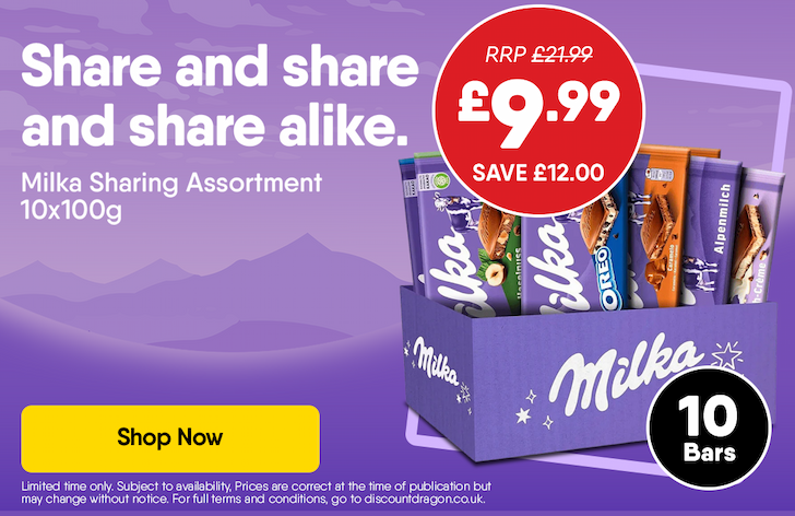 Milka Sharing Assortment 10x100g