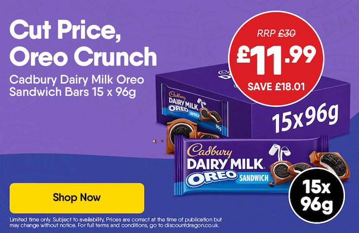 Cadbury Dairy Milk Oreo Sandwich Bars