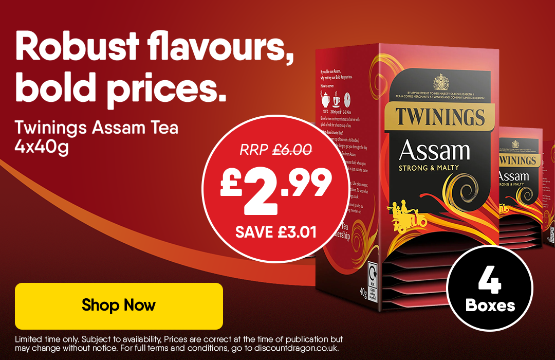 Twinings Assam Strong & Malty Tea 4 x 40g Packs