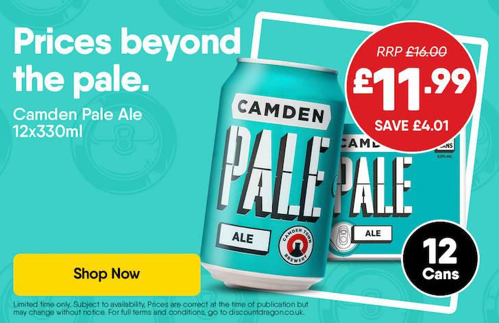 Camden Pale Ale 12 cans for £11.99