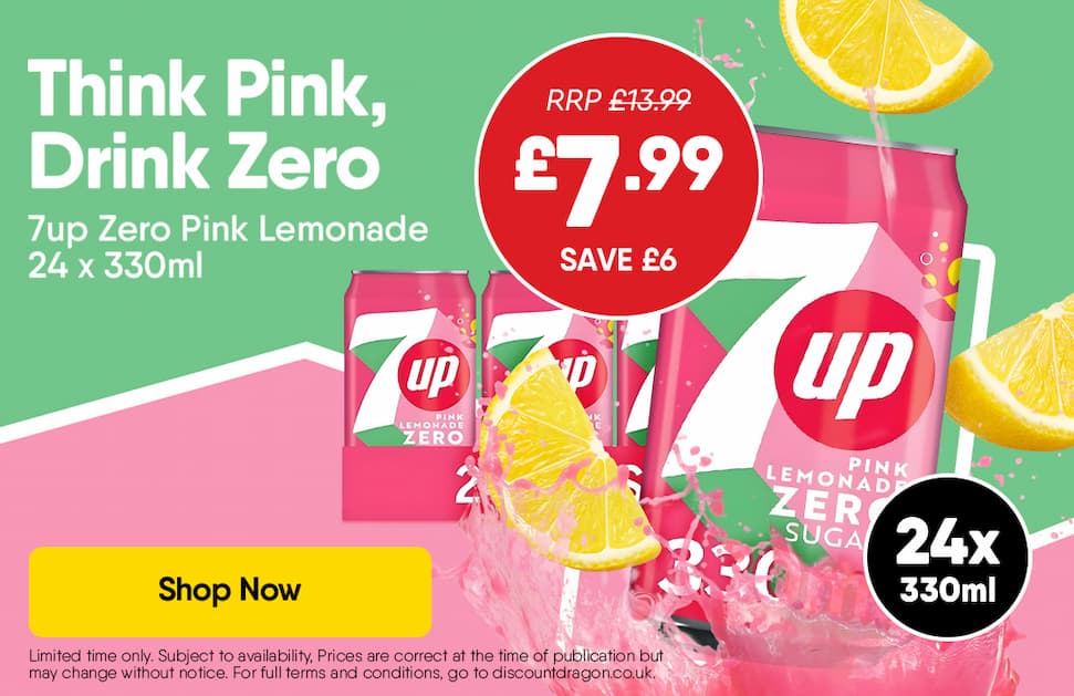 7up Zero Pink Lemonade 24x330ml