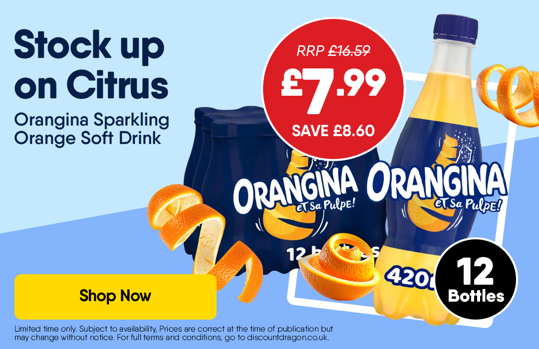 Orangina Sparkling Orange Soft Drink 12 x 420ml Bottles