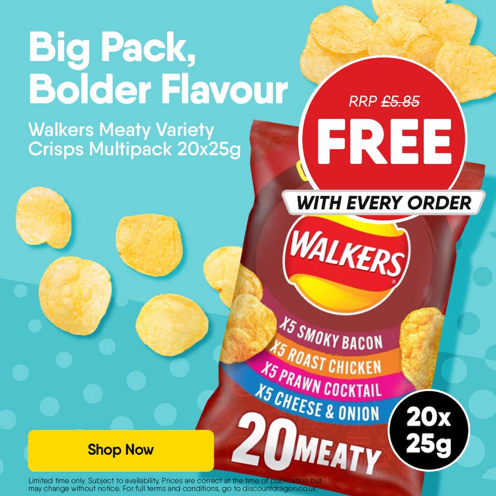20 bags of Walkers crisps for free