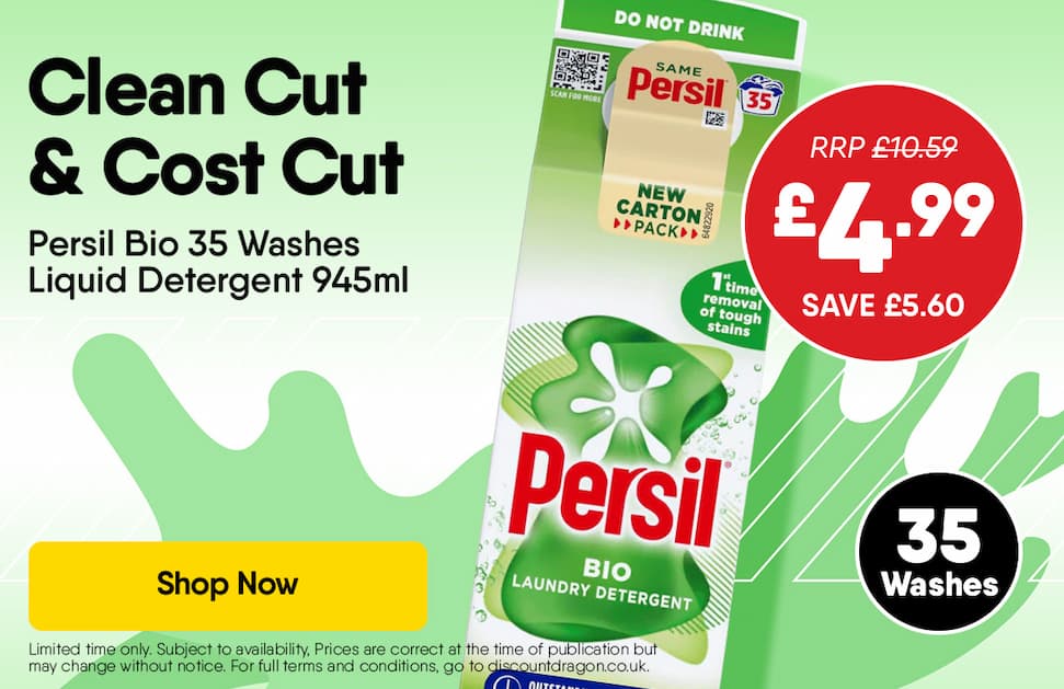 Persil Bio 35 Washes for £4.99
