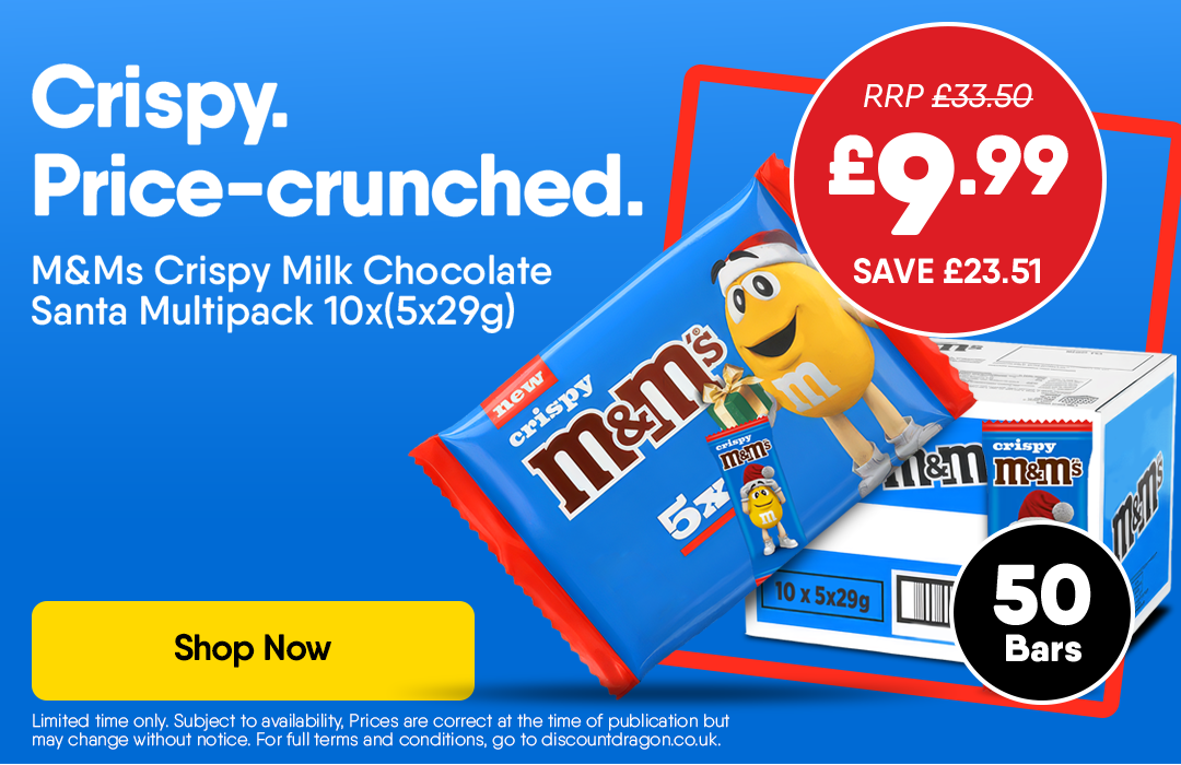 M&M's Crispy Milk Chocolate Santa Multi-Pack 10 x (5x29g)