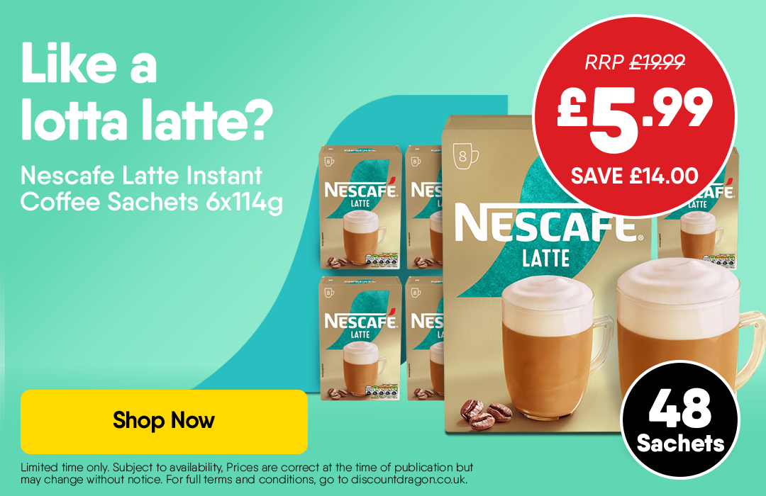 6x Nescafe Latte Instant Coffee Sachets