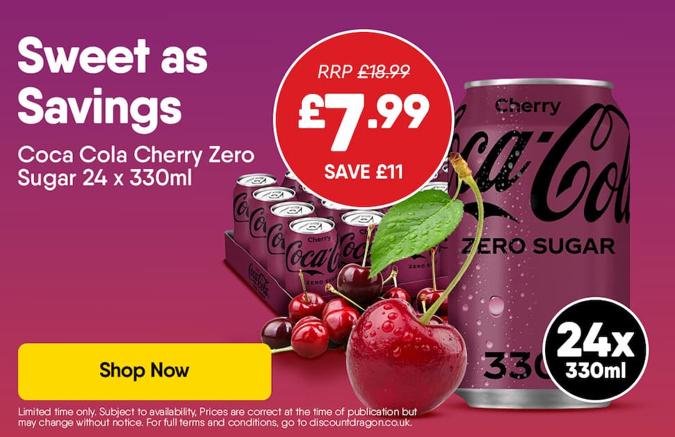 Coca Cola Cherry Zero 24x330ml - 7.99