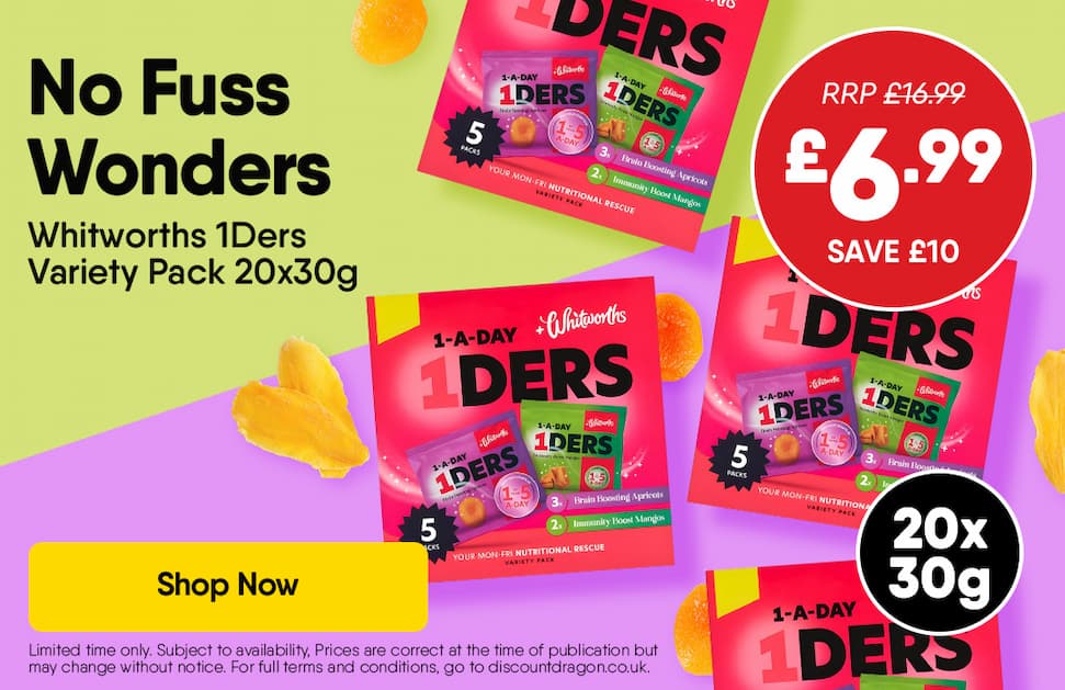 Whitworths 1Ders Variety Pack 20 x 30g