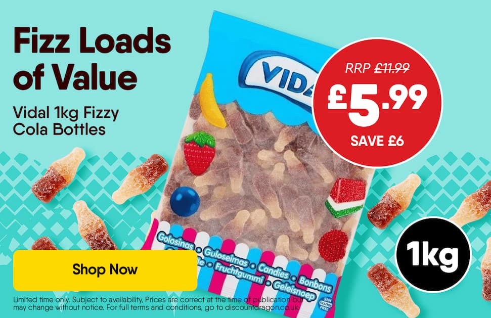 Vidal 1kg Fizzy Cola Bottles