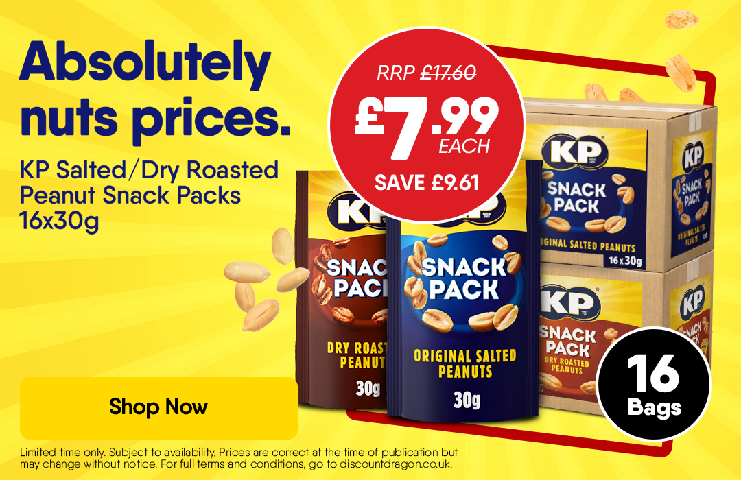 16 bags of KP nuts for £7.99