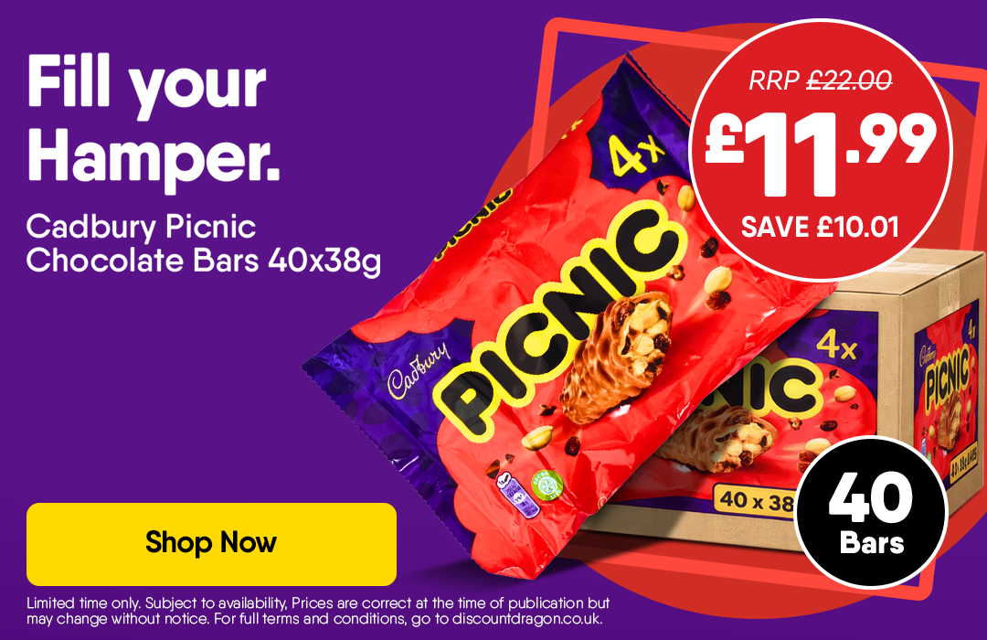 Cadbury Picnic Chocolate Bars – 40 x 38g