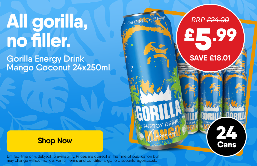 Gorilla Energy Drink Mango-Coconut 24 x 250 ml