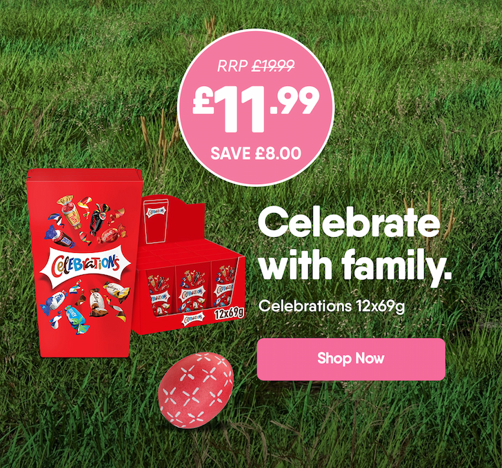12 boxes of Celebrations for £11.99