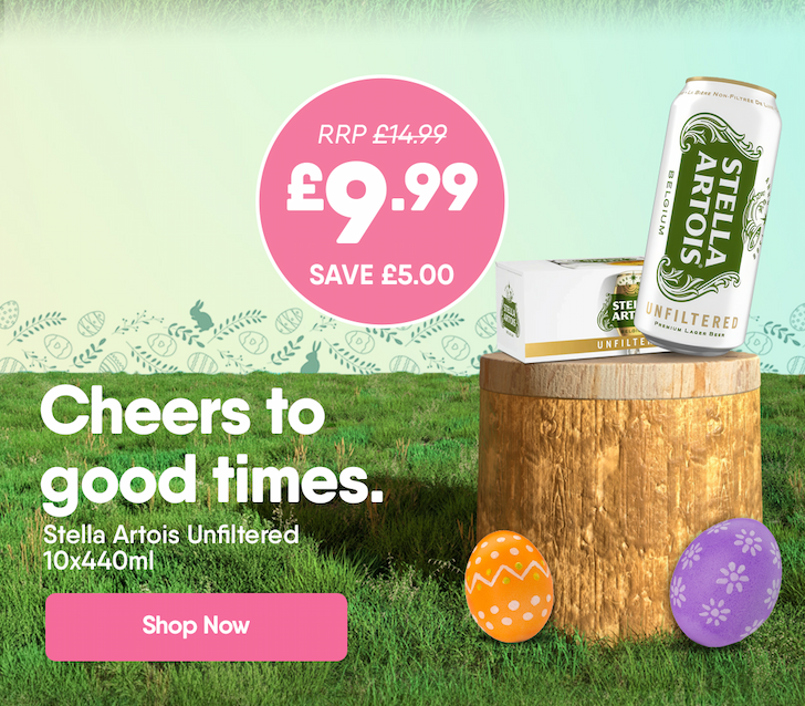 10 cans of Stella for £9.99