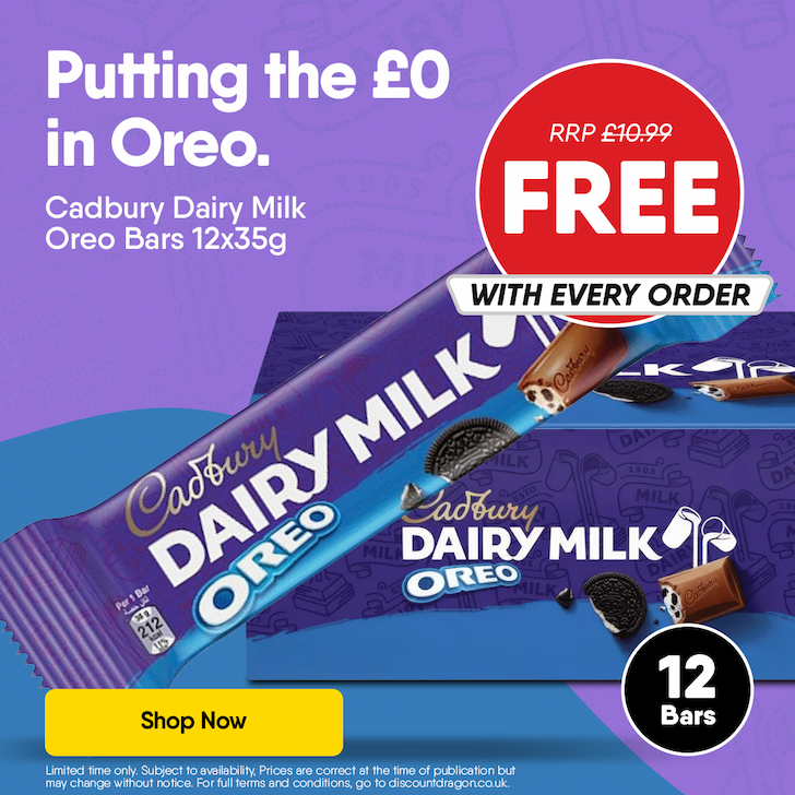 12 Bars Cadbury Dairy Milk Oreo