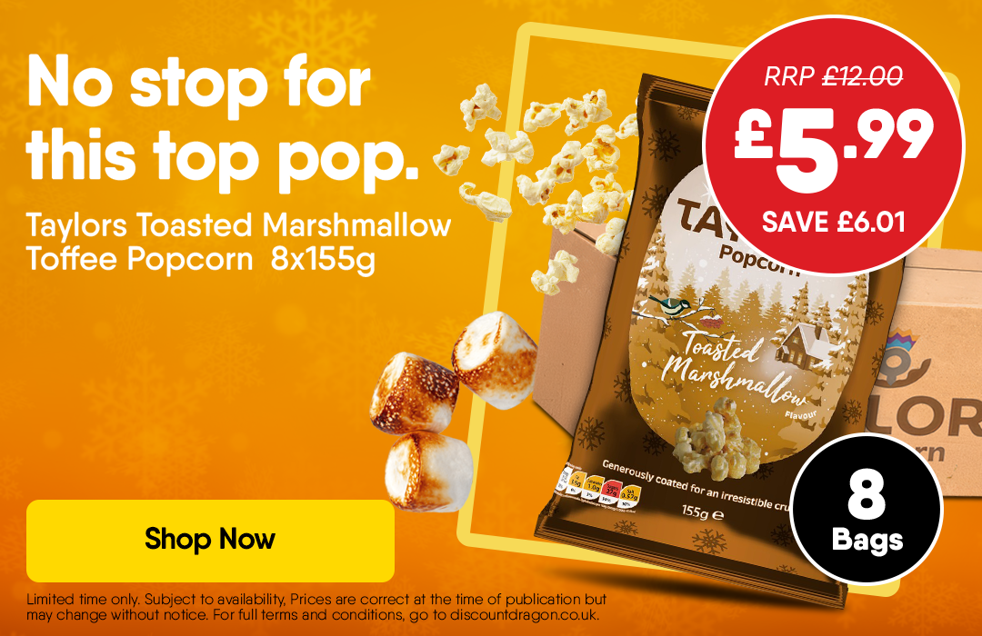 8 bags of Toasted Marshmallow Popcorn for £5.99