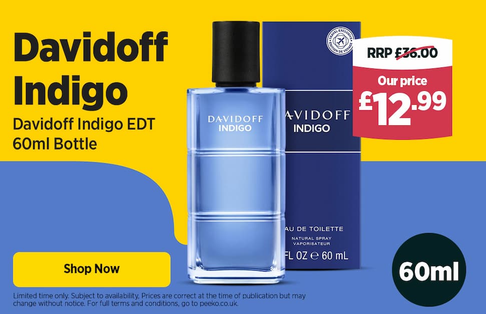 Davidoff Indigo EDT 60ml Bottle - 12.99