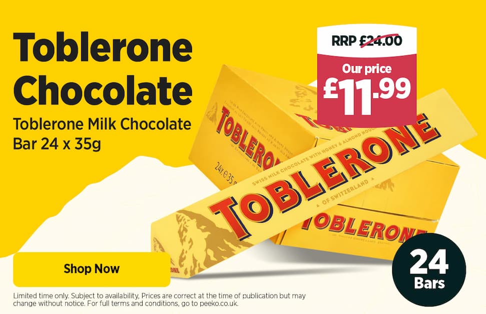 24 Toblerone Bars for £11.99