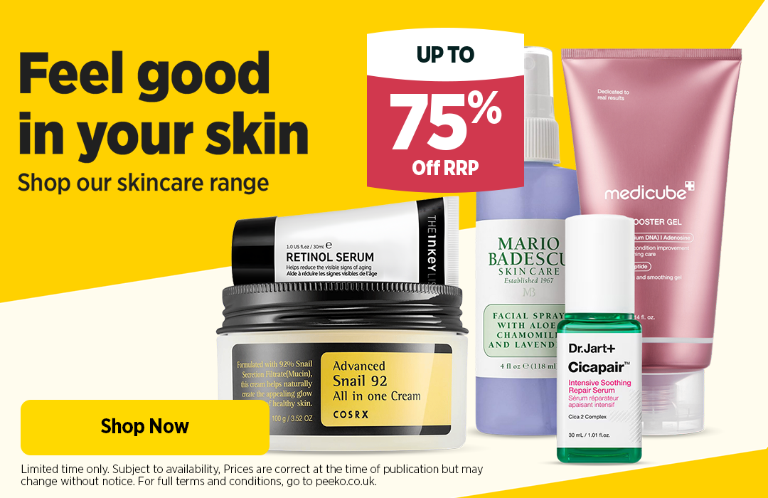 Up to 75% off skincare