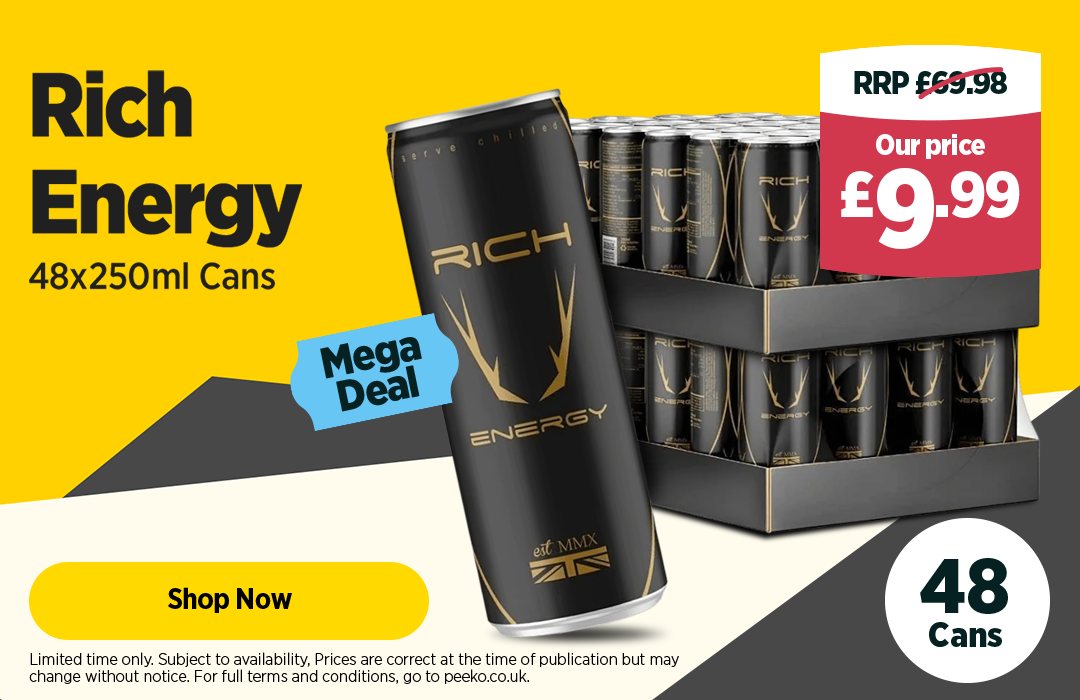 MULTIBUY Rich Energy Premium Flavour Drinks - 48 For £9.99