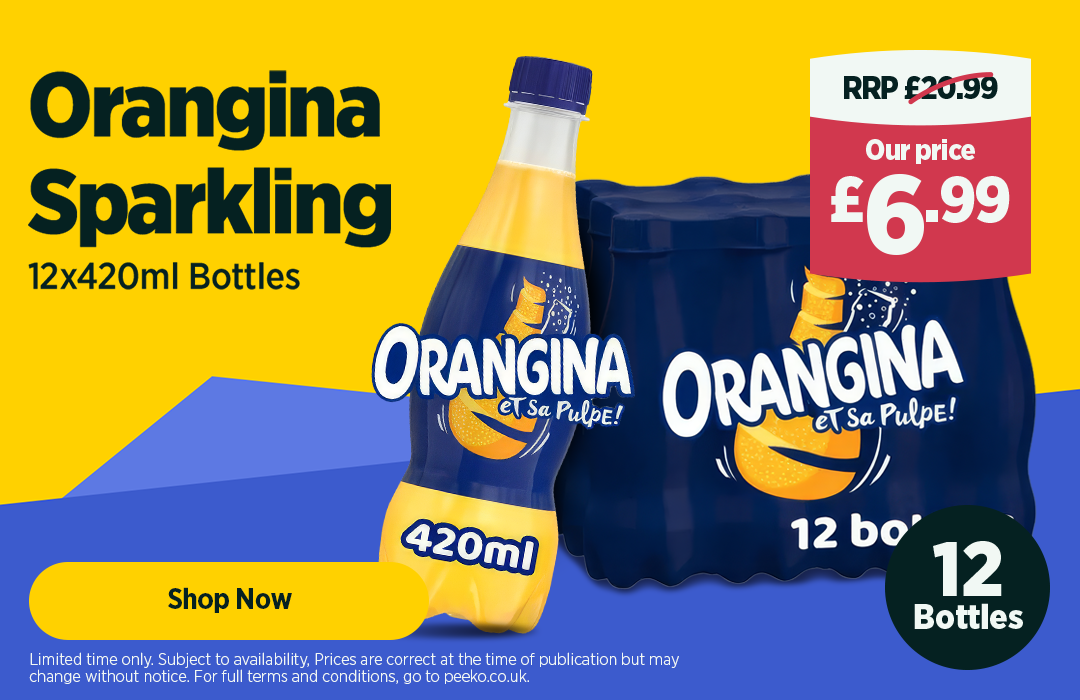 Orangina Sparkling Orange Soft Drink 12 x 420ml Bottles