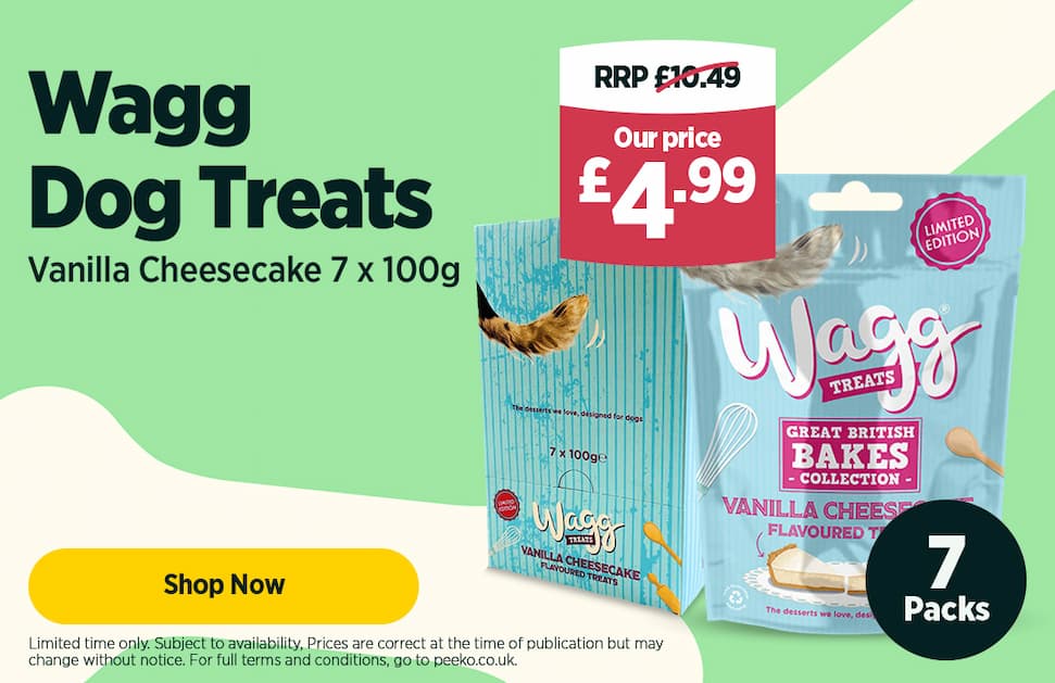 Wagg Dog Treats Great British Bakes Vanilla Cheesecake 7 x 100g