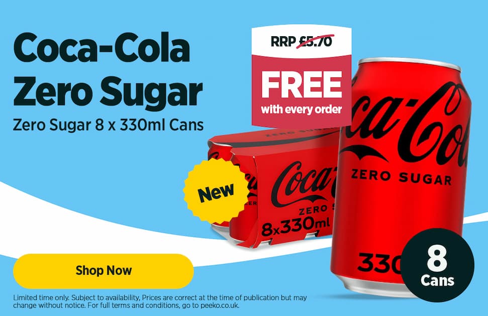 8 cans of Coke Zero for free
