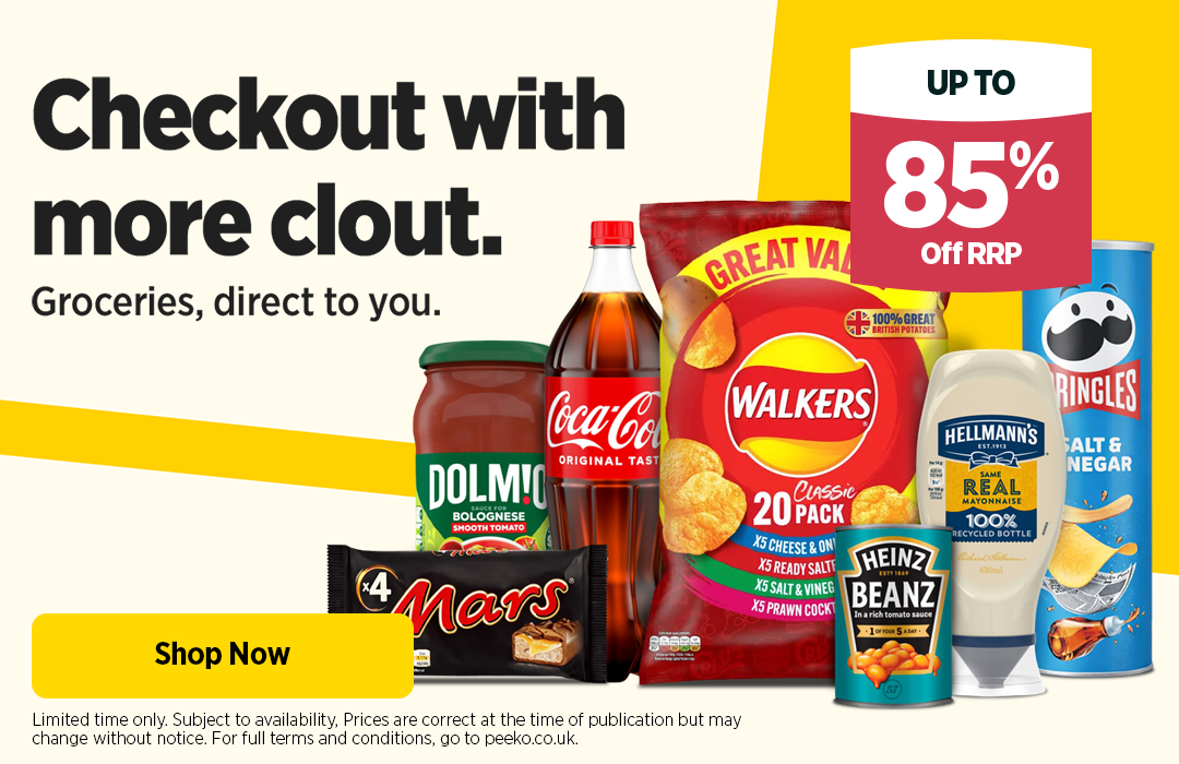 Up to 85% off groceries