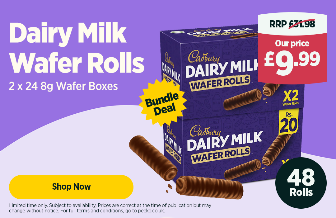 Cadbury Dairy Milk Wafer Rolls 48 x 8g