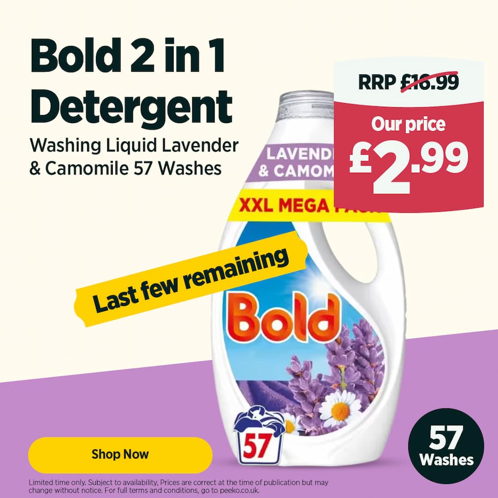 Bold 2in1 - 57 washes for £2.99