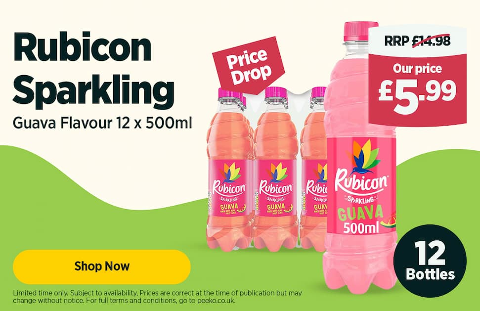 12 bottles of Rubicon for £5.99