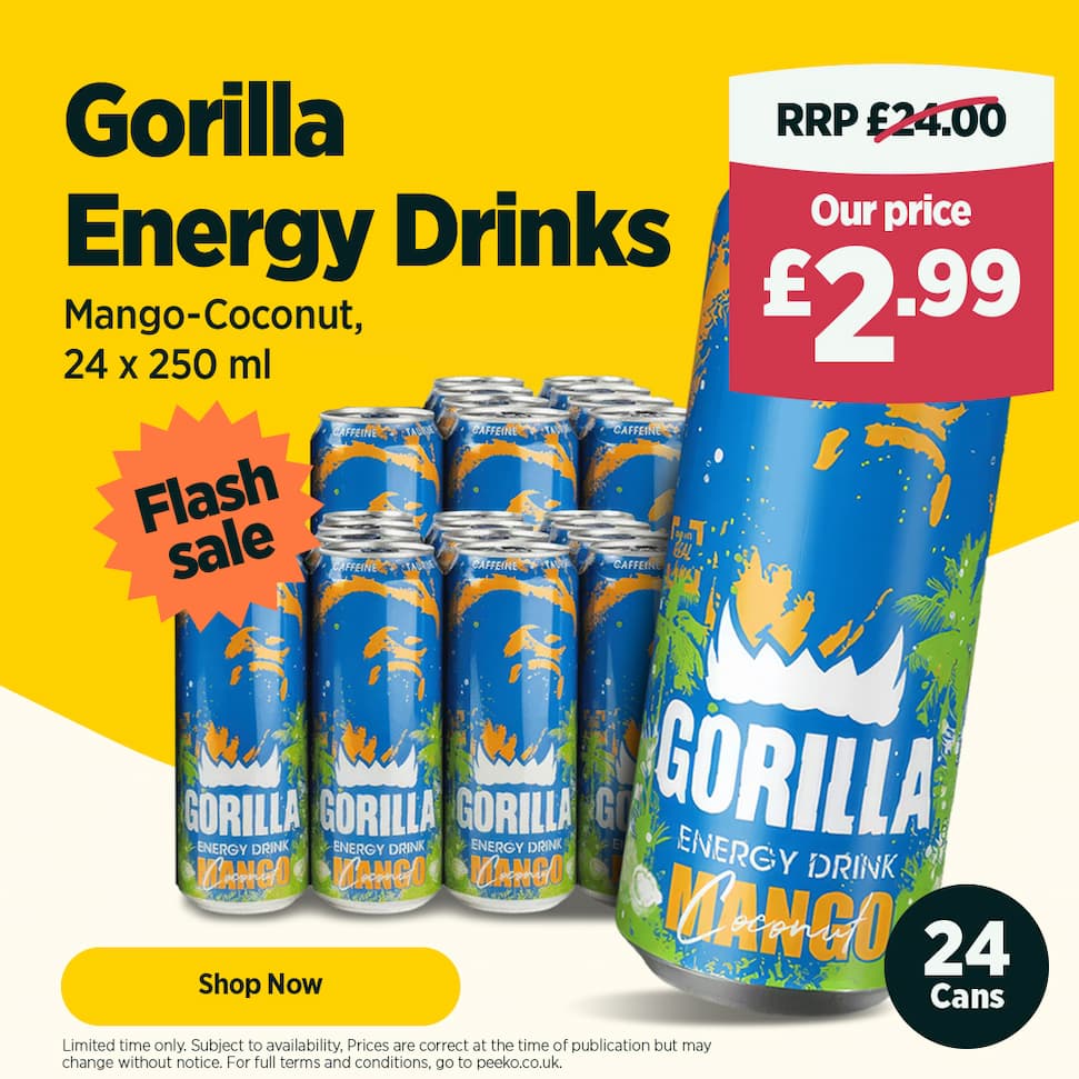 24 Gorilla Energy Drinks for £2.99