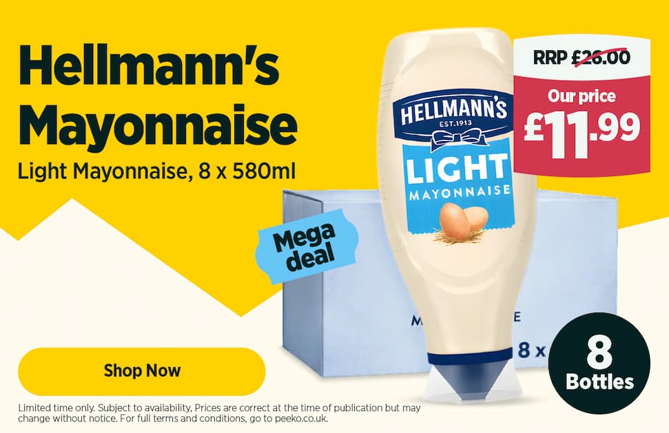 Hellmann's Light Mayo - 8 bottles for £11.99