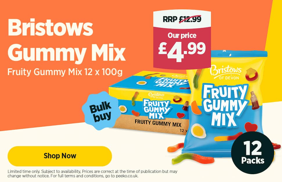 12 x Bristows Gummy Mix 100g - 4.99
