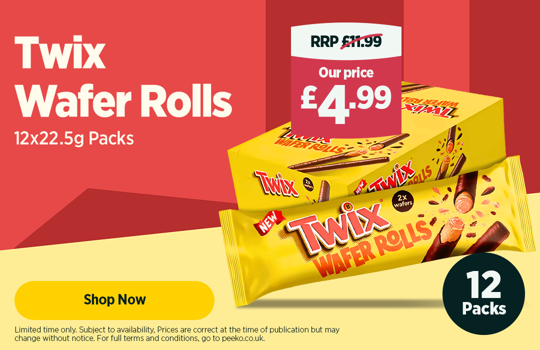 12 x Twix Wafer Rolls - 4.99