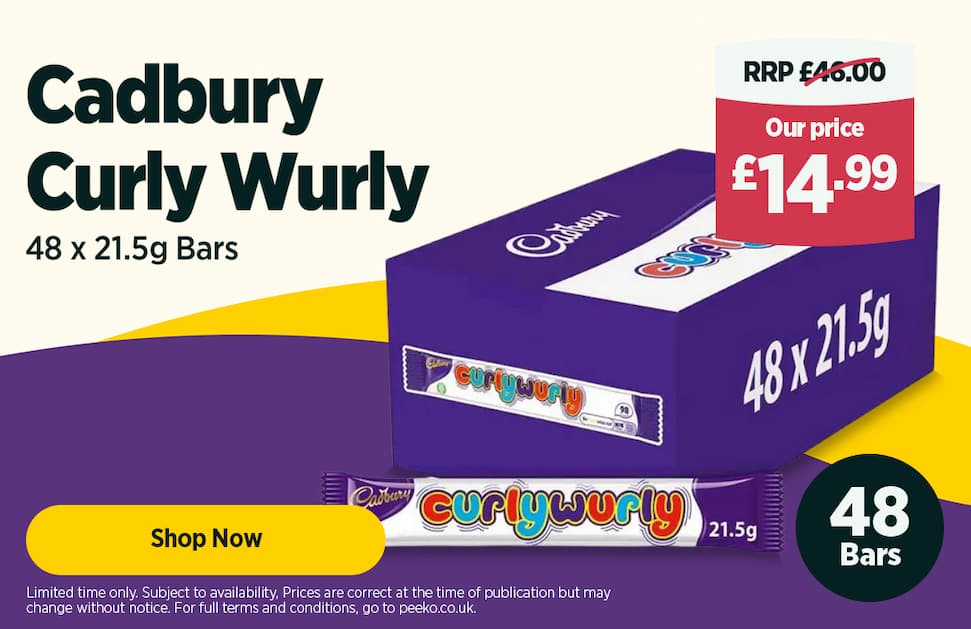 48 x Cadbury Curly Wurly - 14.99