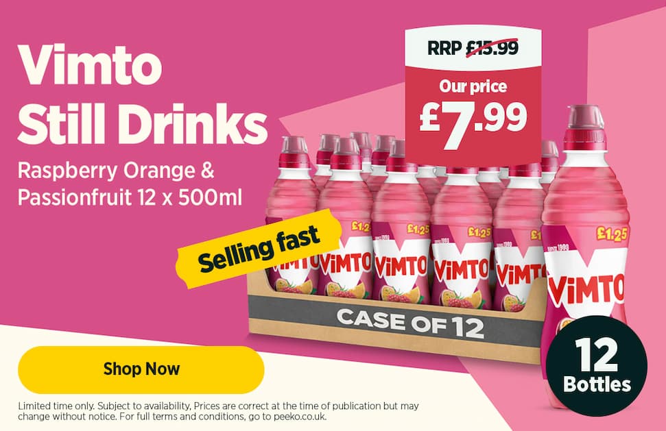 12 x Vimto Orange and Passionfruit 500ml - 7.99