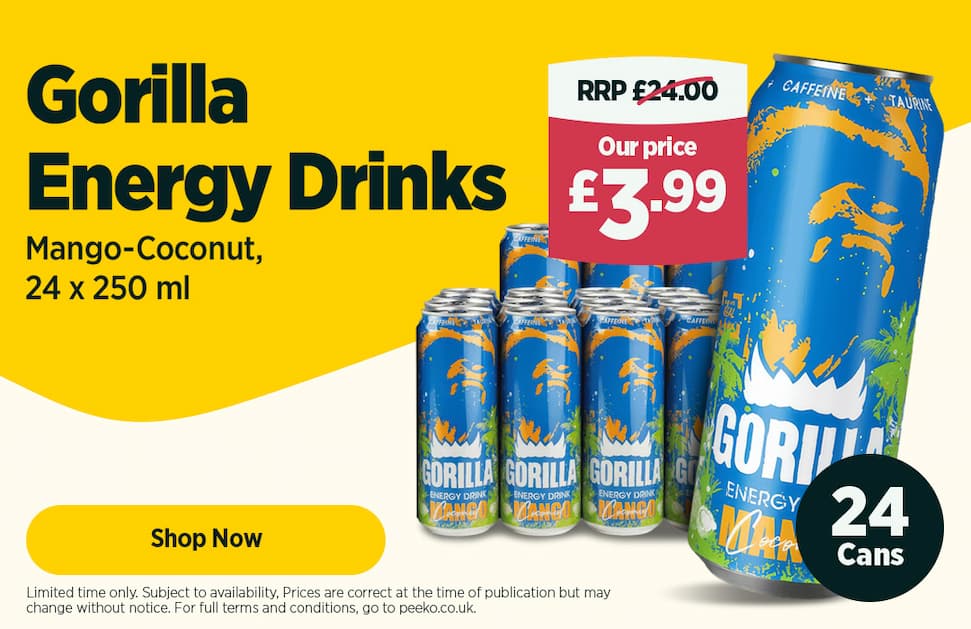 24 Gorilla Energy Drinks for £3.99
