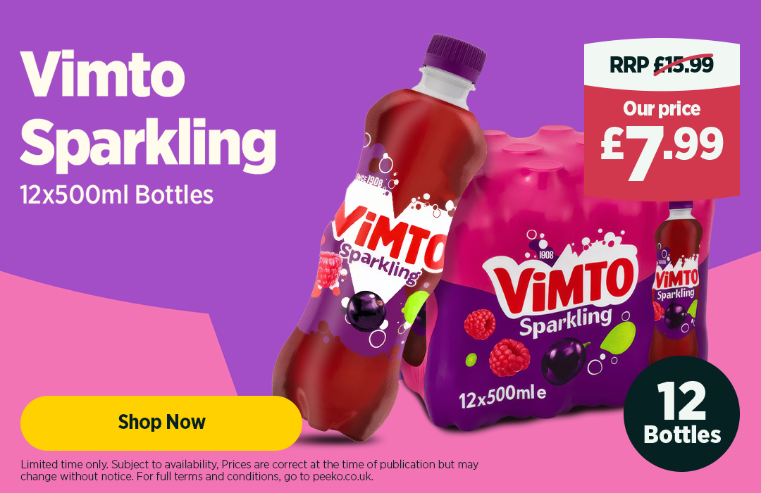 12 bottles of Sparkling Vimto for £7.99
