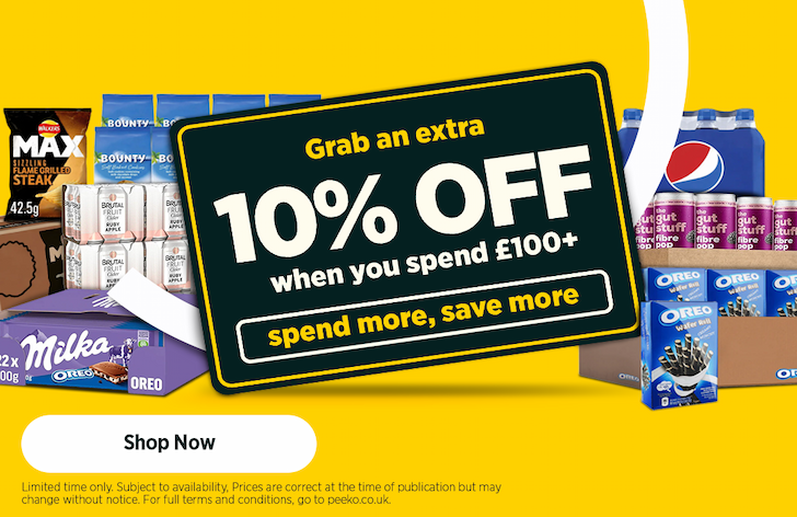 £10 off when you spend £100
