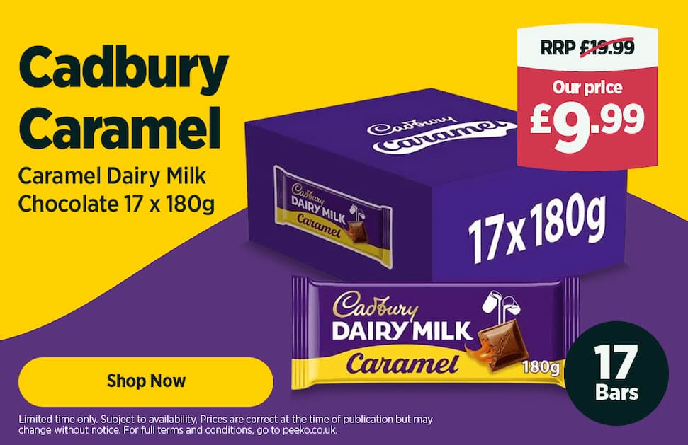 17 x Caramel Dairy Milk Chocolate 180g - 9.99